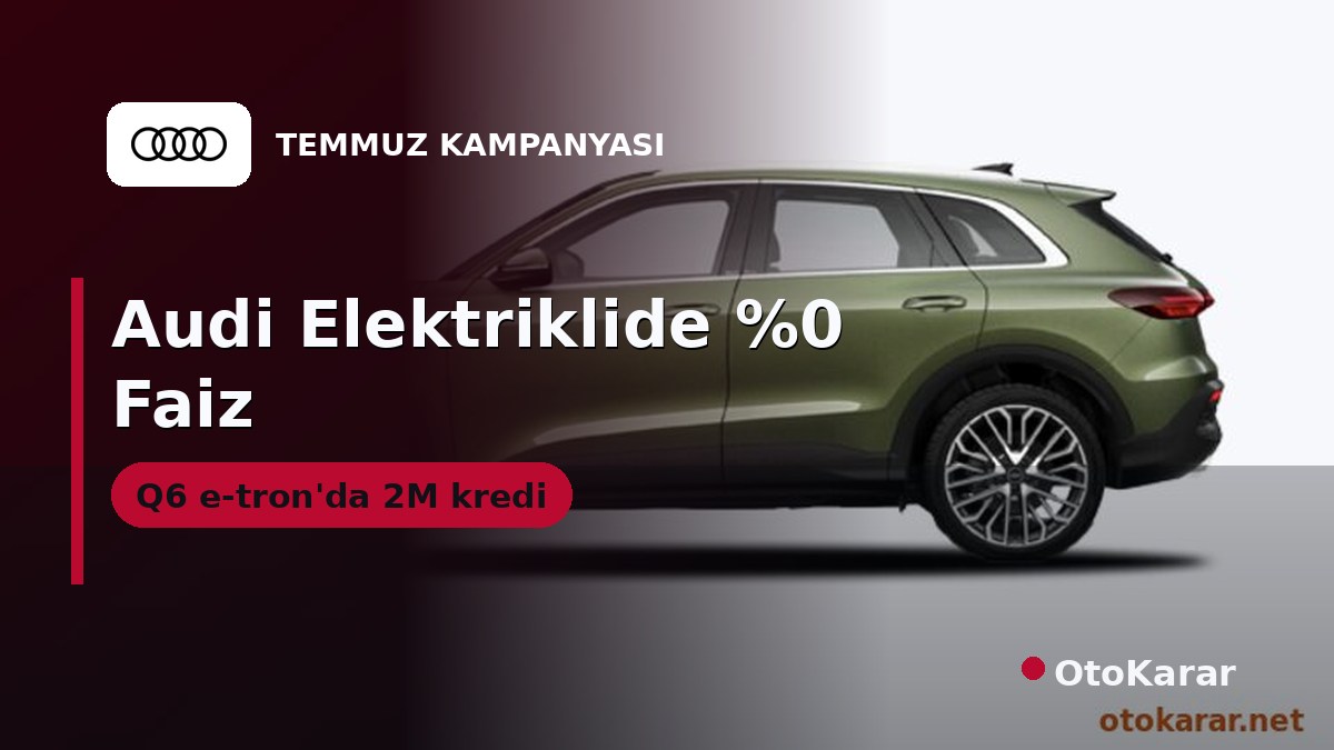 Audi Temmuz 2026: Elektrikli e-tron Ailesinde %0 Faiz