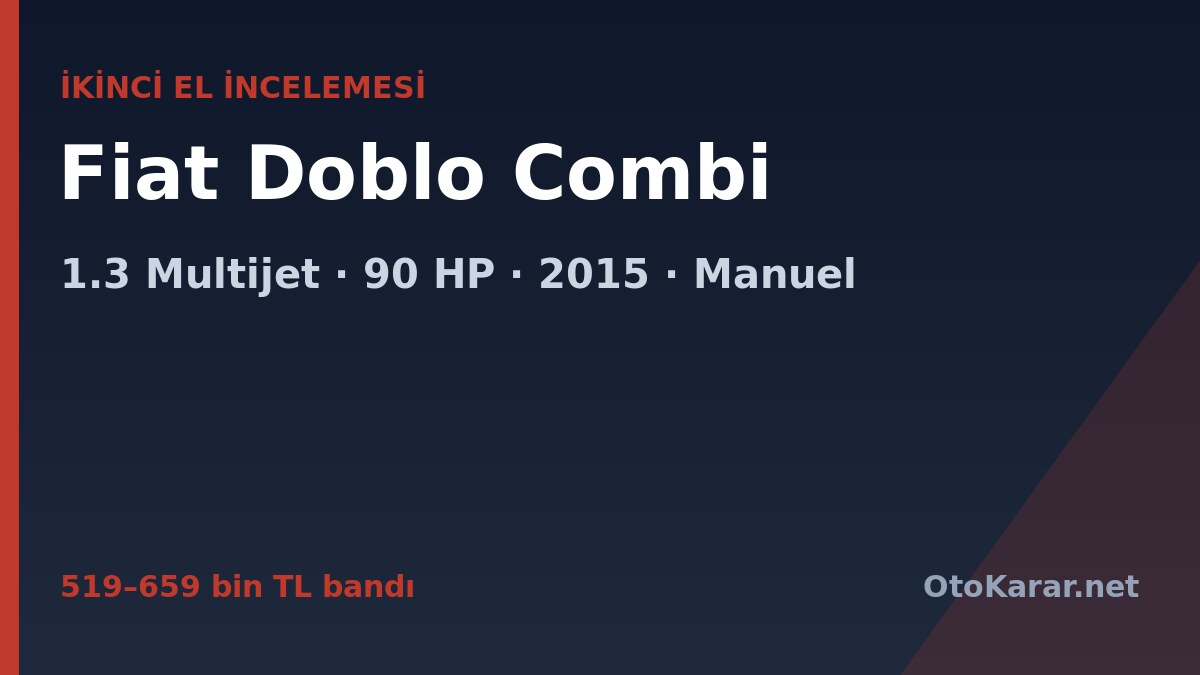 519–659 bin TL bandında 2015 Fiat Doblo Combi 1.3 Multijet 90HP Safeline manuel alınır mı?