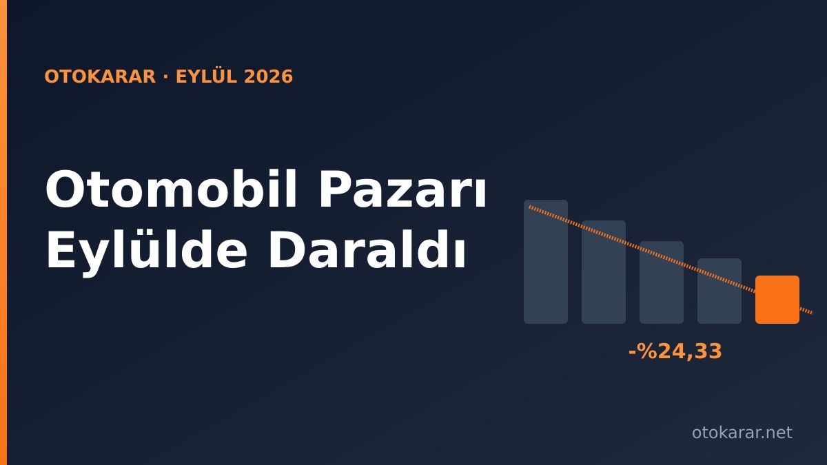 Eylül 2026'da Otomobil Pazarı %24 Daraldı: Rakamlar ve Alıcıya Anlamı
